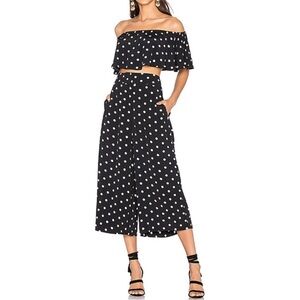 Revolve House of Harlow Polka Dot Culotte Wide Leg Trouser Pants